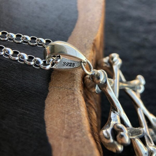 Men's Sterling Silver Bone Star of David Necklace - Image 6