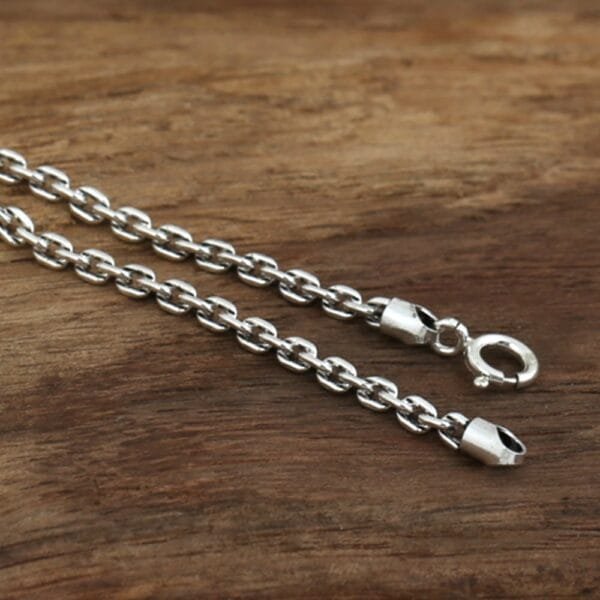 Men's Sterling Silver Broken Sword Necklace - Image 7