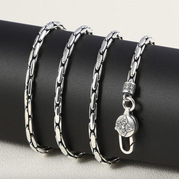 3 mm Men's Sterling Silver Coreanna Chain 20"-30" - Image 3