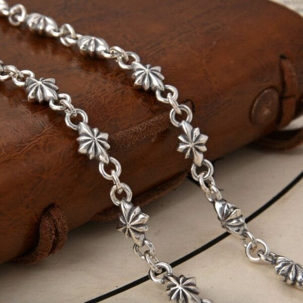Men's Sterling Silver Cross Chain 20"-26" - Image 2