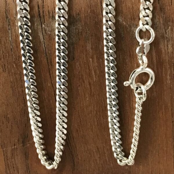3 mm Men's Sterling Silver Curb Chain 18??-20"