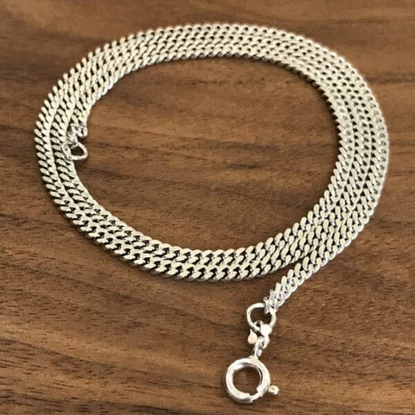 3 mm Men's Sterling Silver Curb Chain 18??-20" - Image 2