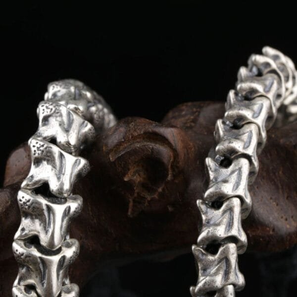 Men's Sterling Silver Dragon Bones Braided Bracelet - Image 6