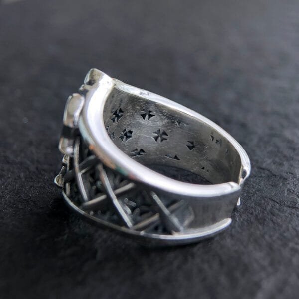 Men's Sterling Silver Fleur De Lis Ring - Image 5