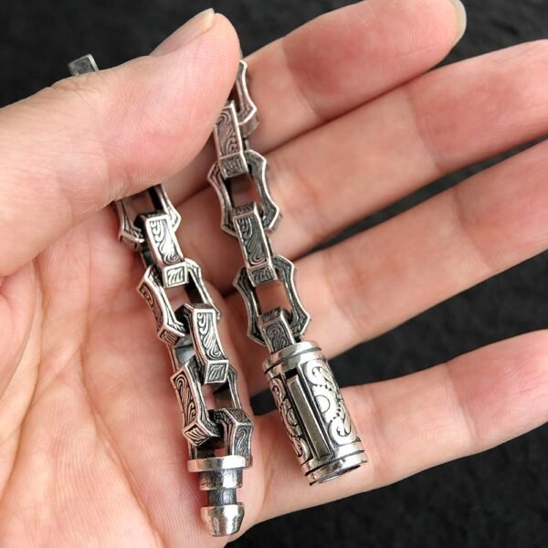 Men's Sterling Silver Ivy Link Chain Bracelet - Image 7