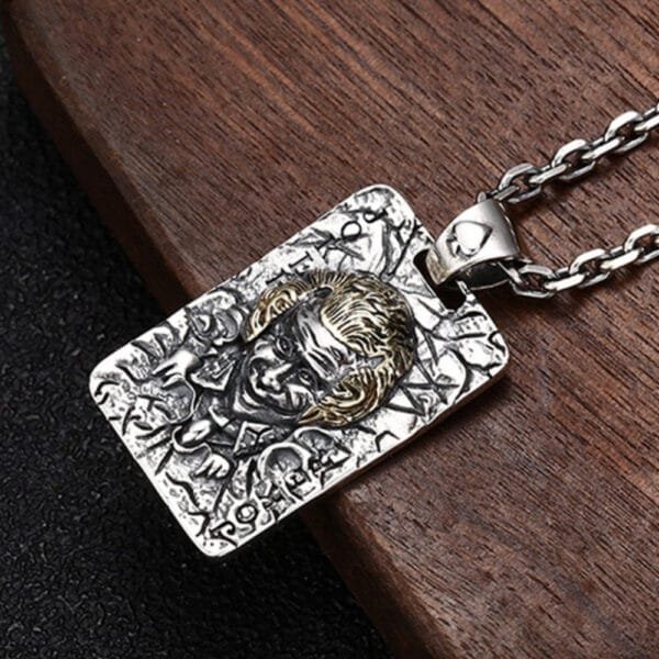 Men's Sterling Silver Joker Tag Necklace - Image 2