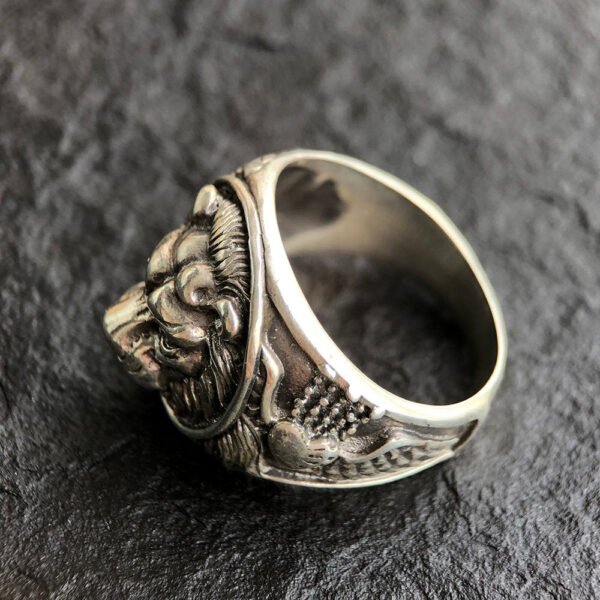 Men's Sterling Silver Lion Ring - Image 6