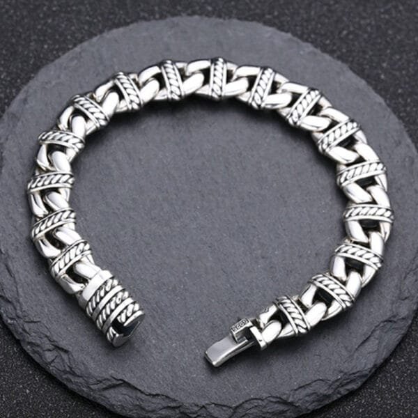 Men's Sterling Silver Mariner Chain Bracelet - Image 3