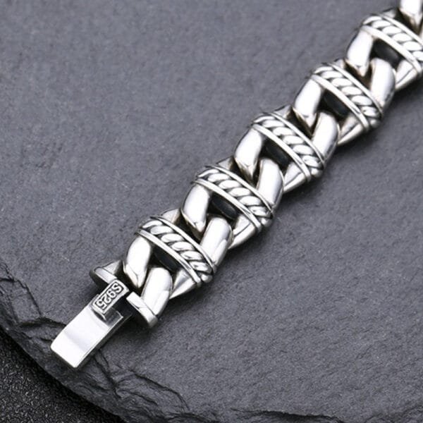 Men's Sterling Silver Mariner Chain Bracelet - Image 5