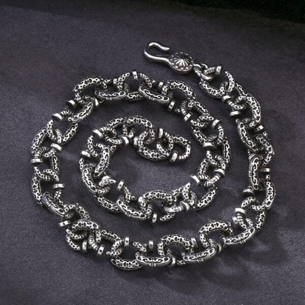 Men's Sterling Silver Nail Link Chain 18"-24" - Image 6