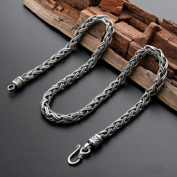 7 mm Men's Sterling Silver Rope Chain 20??-26??
