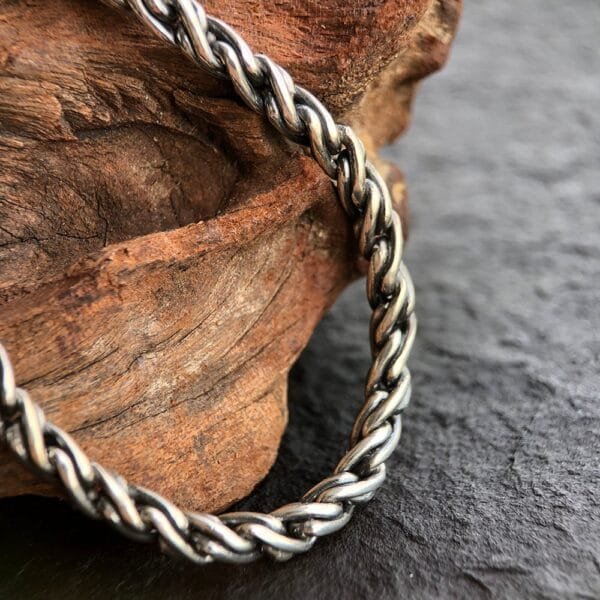 4.5 mm Men's Sterling Silver Rope Chain 18"-24" - Image 2