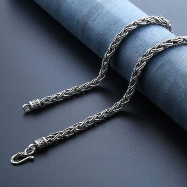 7 mm Men's Sterling Silver Rope Chain 20??-26?? - Image 2