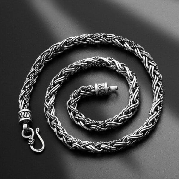 7 mm Men's Sterling Silver Rope Chain 20??-26?? - Image 4