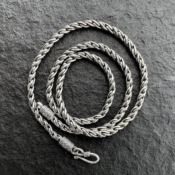 4.5 mm Men's Sterling Silver Rope Chain 18"-24" - Image 5