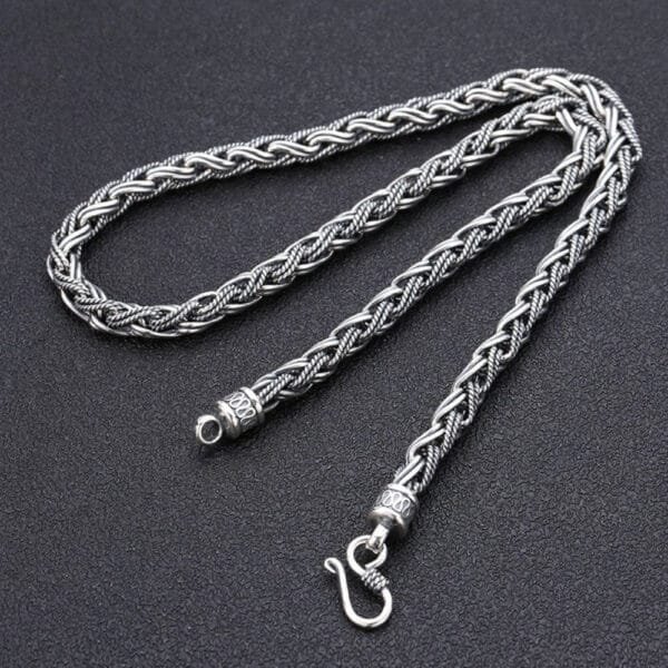 7 mm Men's Sterling Silver Rope Chain 20??-26?? - Image 5