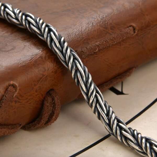 Men's Sterling Silver Rope Chain Bracelet - Image 2