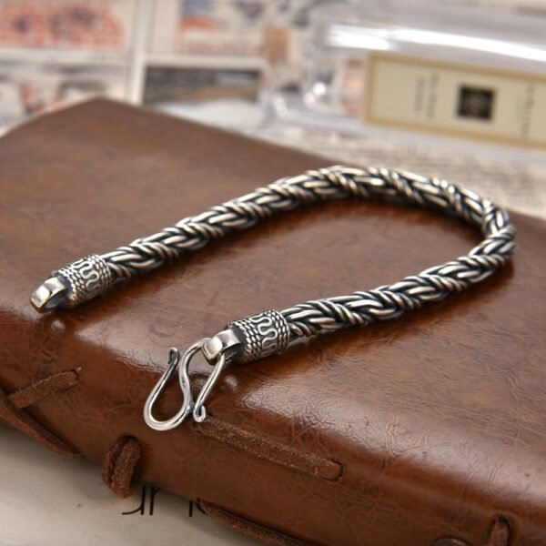 Men's Sterling Silver Rope Chain Bracelet - Image 3