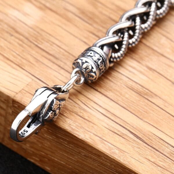 Men's Sterling Silver Rope Chain Bracelet - Image 4