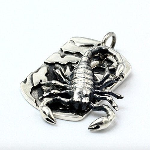 Men's Sterling Silver Scorpion Tag Necklace - Image 4