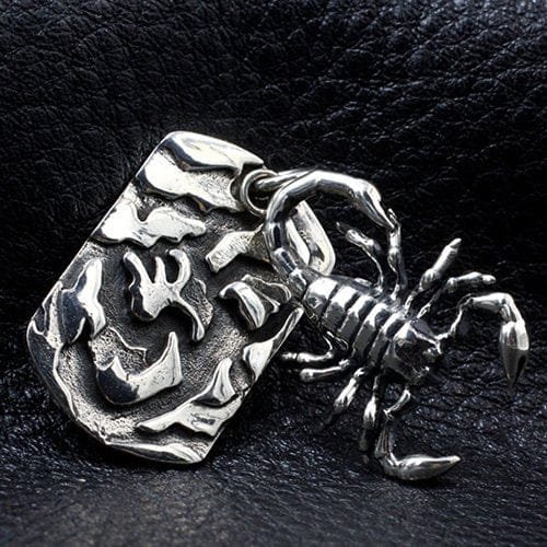 Men's Sterling Silver Scorpion Tag Necklace - Image 6
