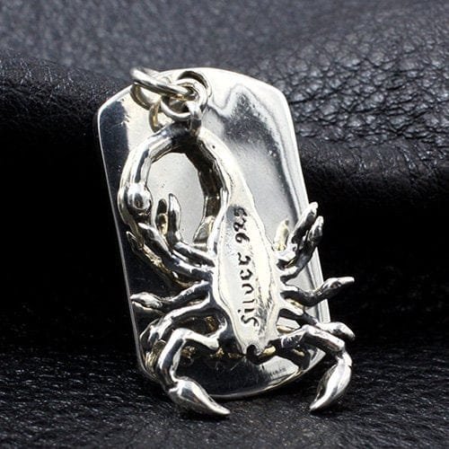 Men's Sterling Silver Scorpion Tag Necklace - Image 7
