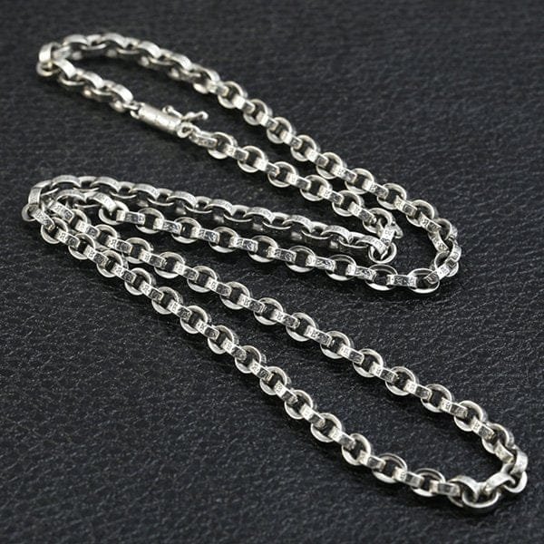 5 mm Men's Sterling Silver Six True Words Mantra Oval Link Chain 20??-30?? - Image 7