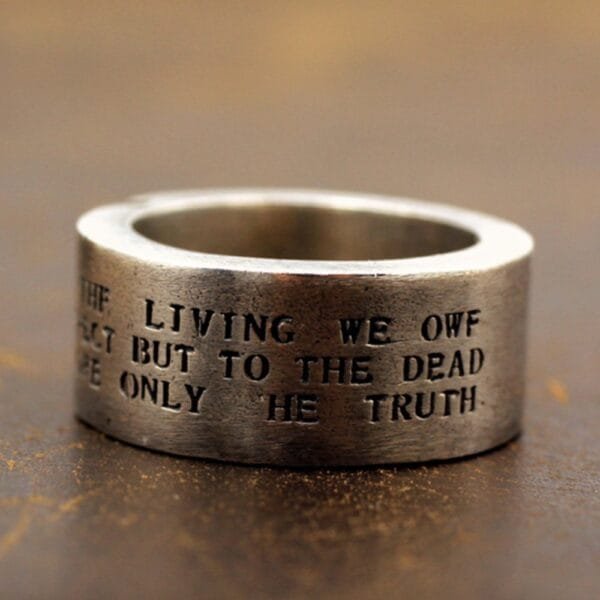Men's Sterling Silver Skull Band Ring - Image 5