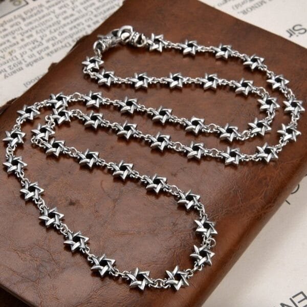 Men's Sterling Silver Star of David Chain 18"-24" - Image 4