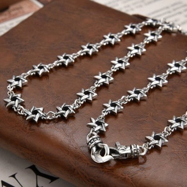 Men's Sterling Silver Star of David Chain 18"-24" - Image 5