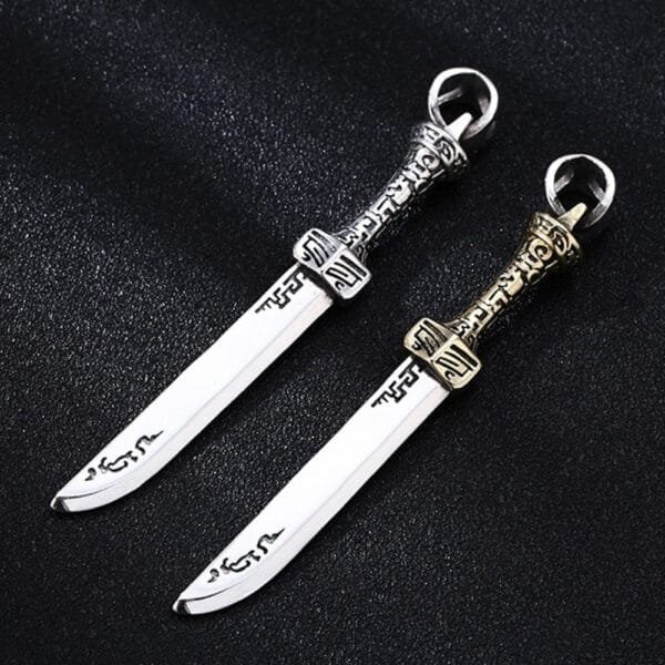 Men's Sterling Silver Sword Necklace - Image 6