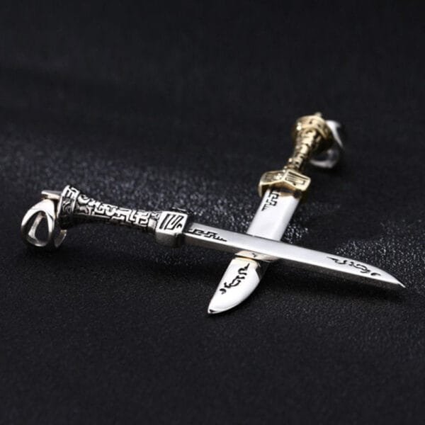 Men's Sterling Silver Sword Necklace - Image 7