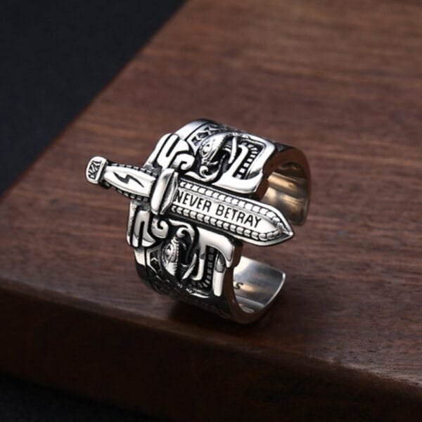Men's Sterling Silver Sword Ring - Image 2