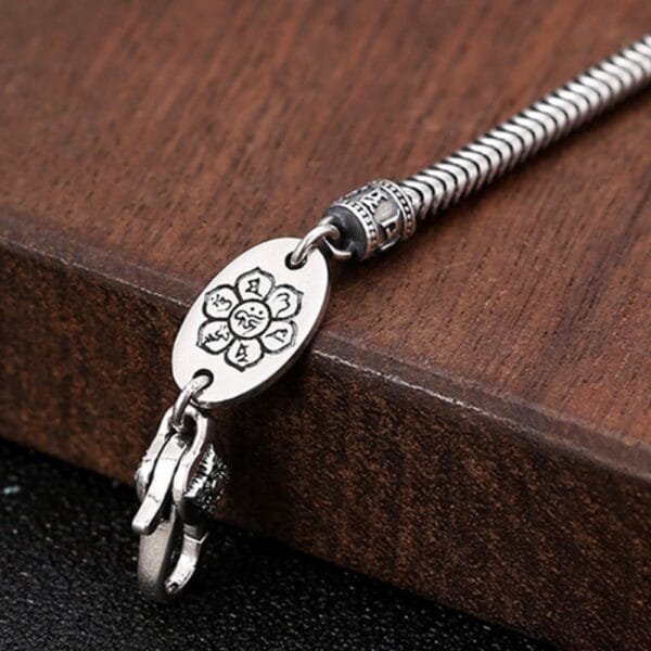 3 mm Men's Sterling Silver Vajra Clasp Snake Chain 20??-28?? - Image 6