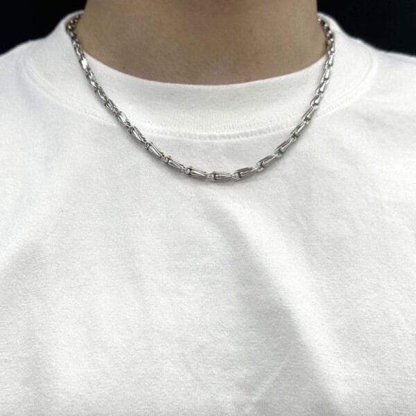 Men's Sterling Silver Bar Chain - Image 5