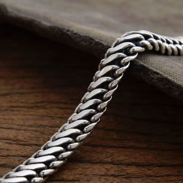 Men's Sterling Silver Braided Chain Bracelet - Image 5