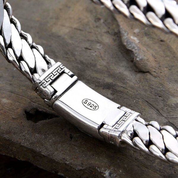 Men's Sterling Silver Mahakala Chain Bracelet - Image 4