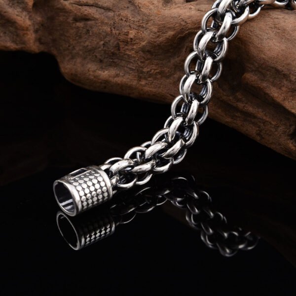 Men's Sterling Silver Multi-Link Chain Bracelet - Image 3