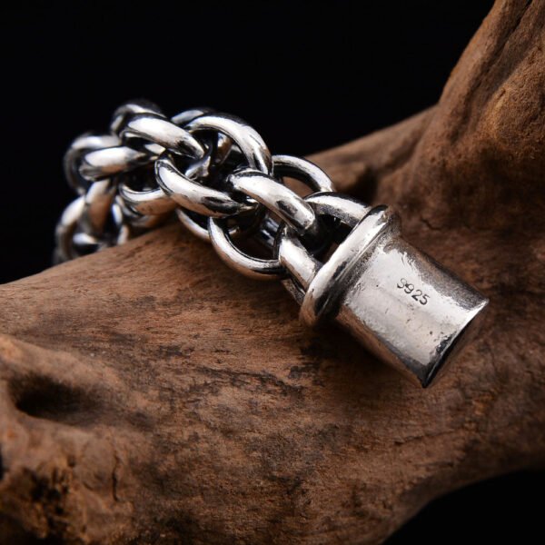 Men's Sterling Silver Multi-Link Chain Bracelet - Image 4