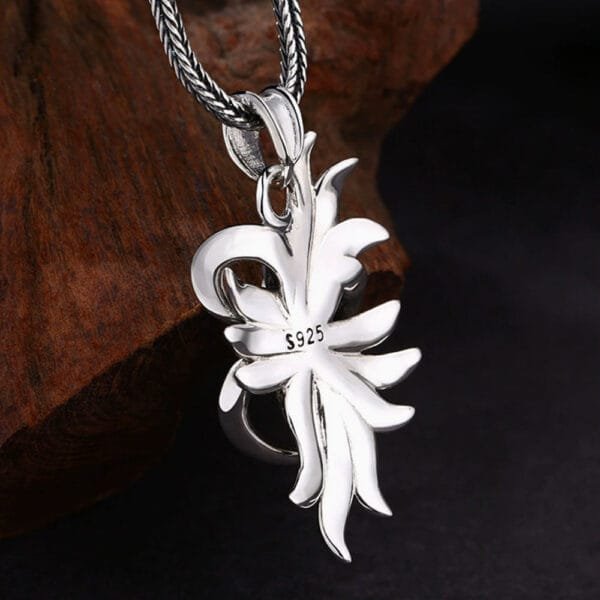 Men's Sterling Silver Thorns Tangled Cross Necklace - Image 2