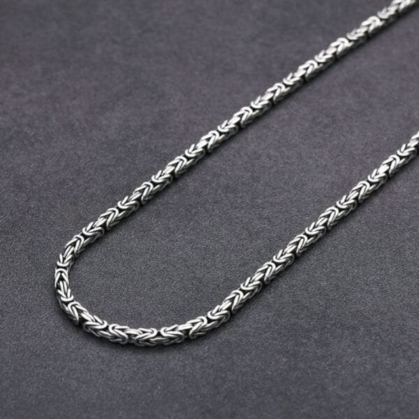 Sterling Silver Byzantine Chain for Men - Image 3