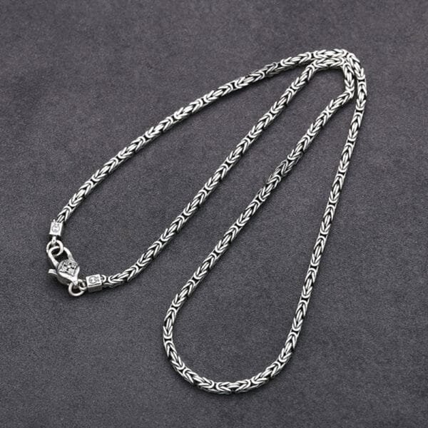 Sterling Silver Byzantine Chain for Men - Image 4