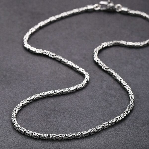 Sterling Silver Byzantine Chain for Men - Image 5