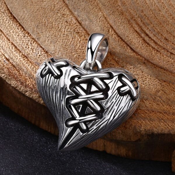 Sterling Silver Fixing a Broken Heart Pendant Necklace - Image 2