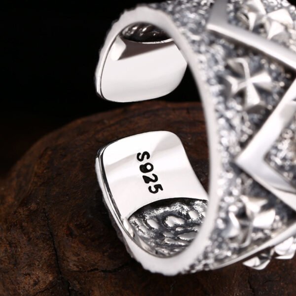 Sterling Silver Iron Crosses Ring for Men - Image 4