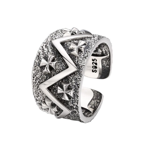 Sterling Silver Iron Crosses Ring for Men - Image 5