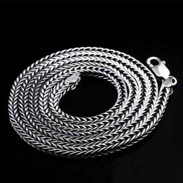 2.8 mm Sterling Silver Wheat Chain for Men 18"-24" - Image 2