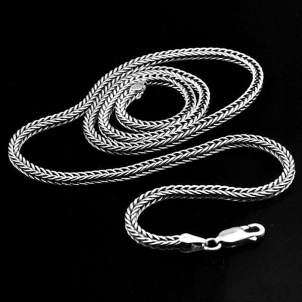 2.8 mm Sterling Silver Wheat Chain for Men 18"-24" - Image 3