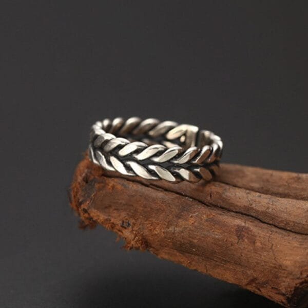 Sterling Silver Braided Pinky Ring - Image 2
