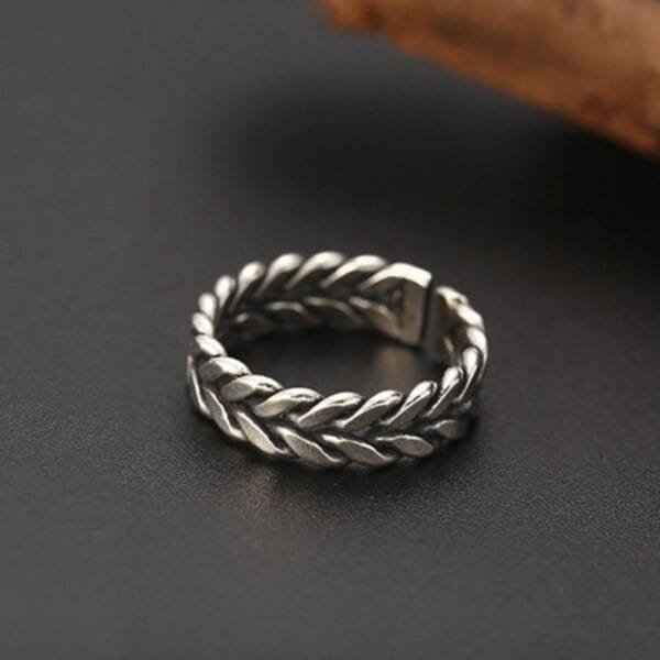 Sterling Silver Braided Pinky Ring - Image 3